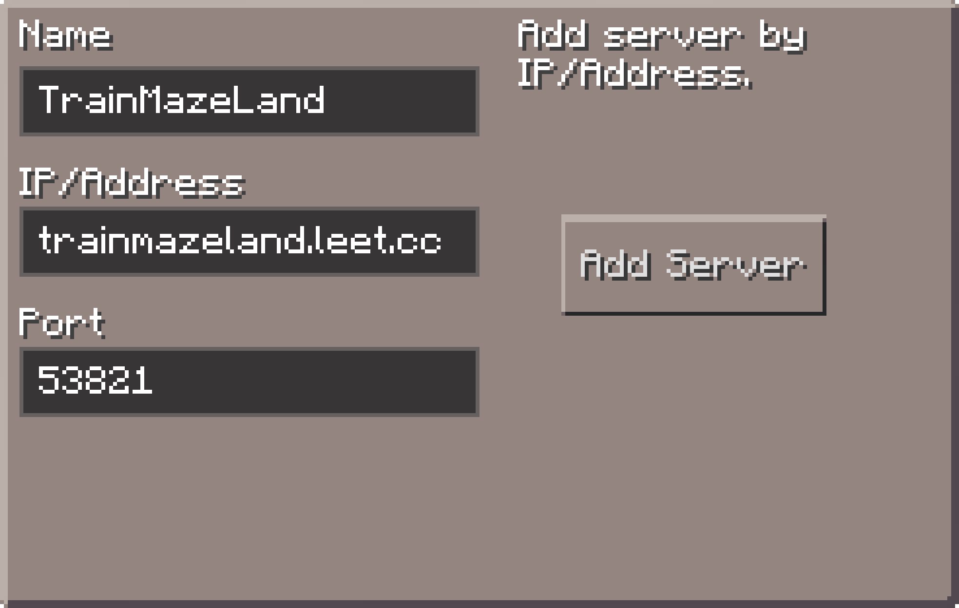 Connection Parameters